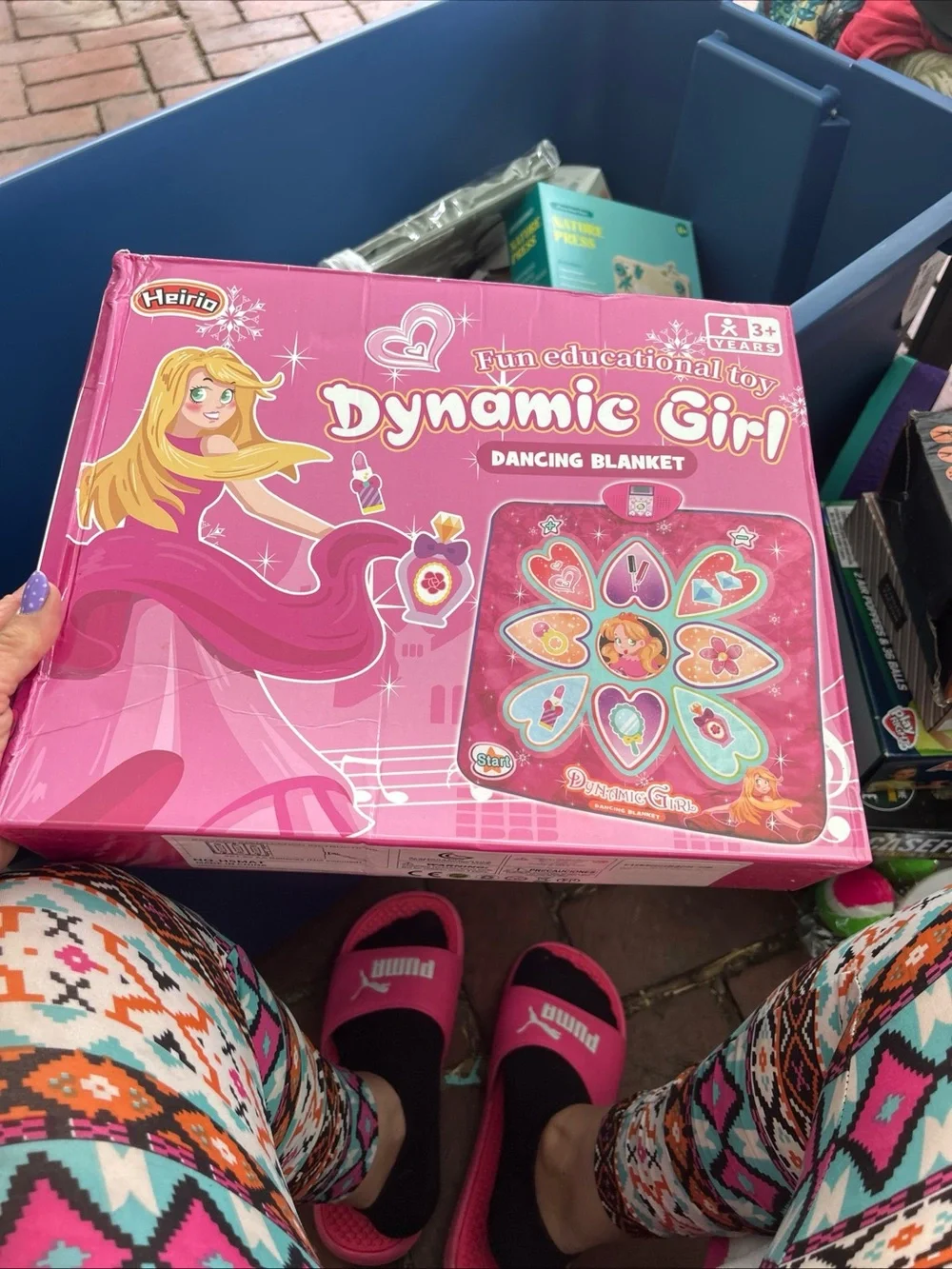 Dynamic Girl Dancing Blanket - Pink Kids Dance Mat
